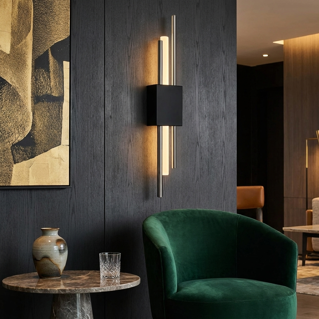 Ambio Wireless Sconce • Black / Silver - Mistiva
