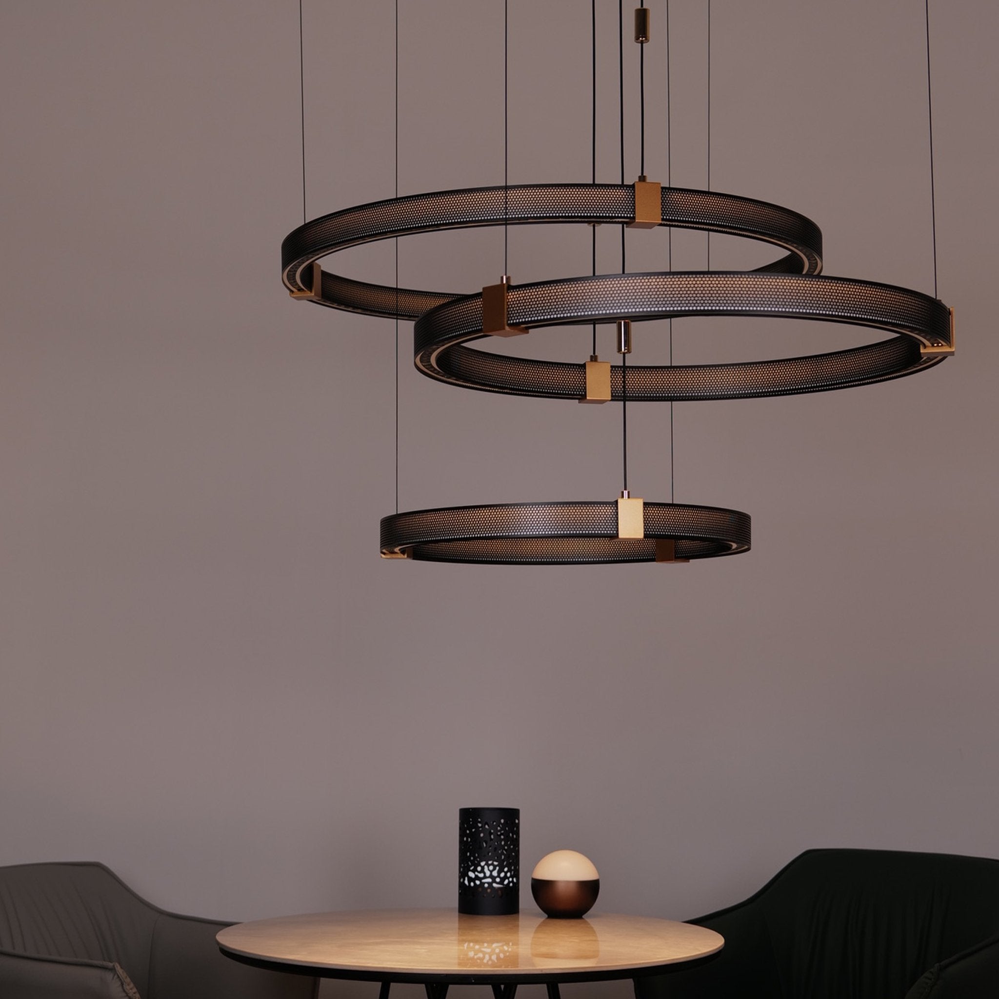 Matrix Ceiling Rings Chandelier - Ceiling Light - Haus of Interiors