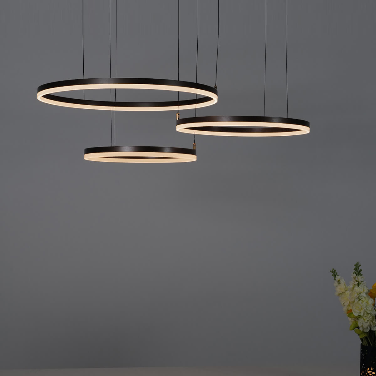 Nordic Ceiling Light Rings • Brown - Chandelier - Haus of Interiors