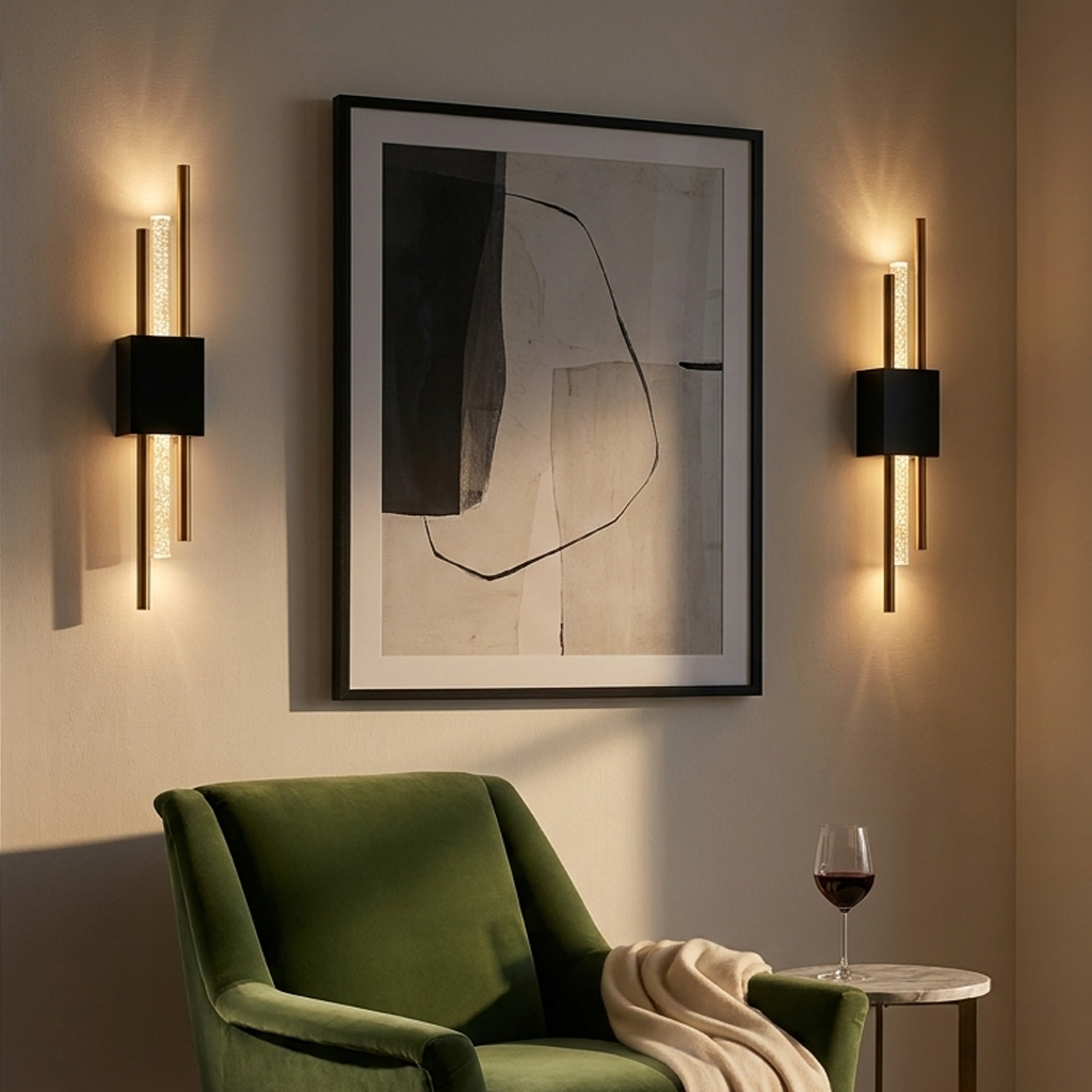Ambio Wireless Sconce • Black / Gold