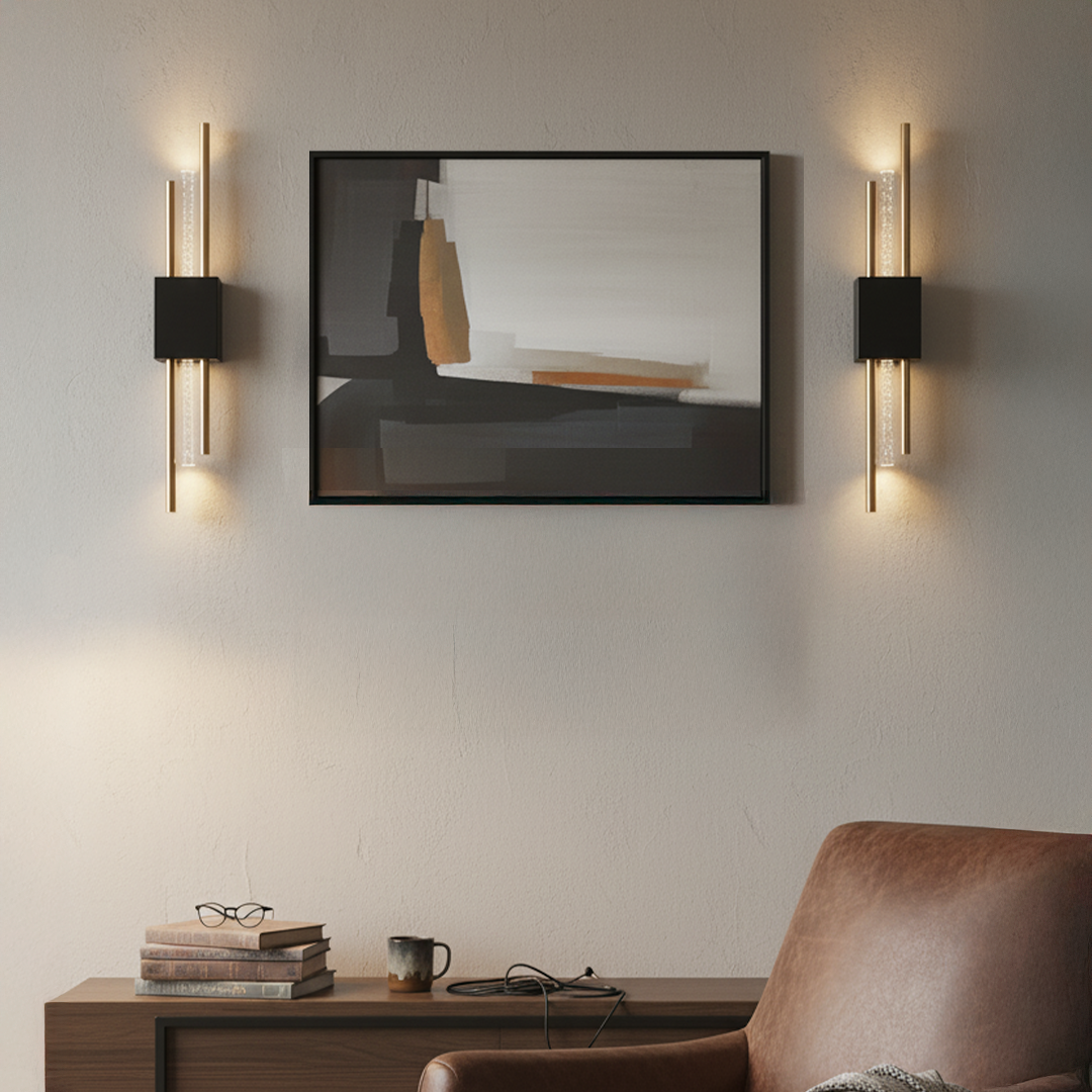 Ambio Wireless Sconce • Black / Gold