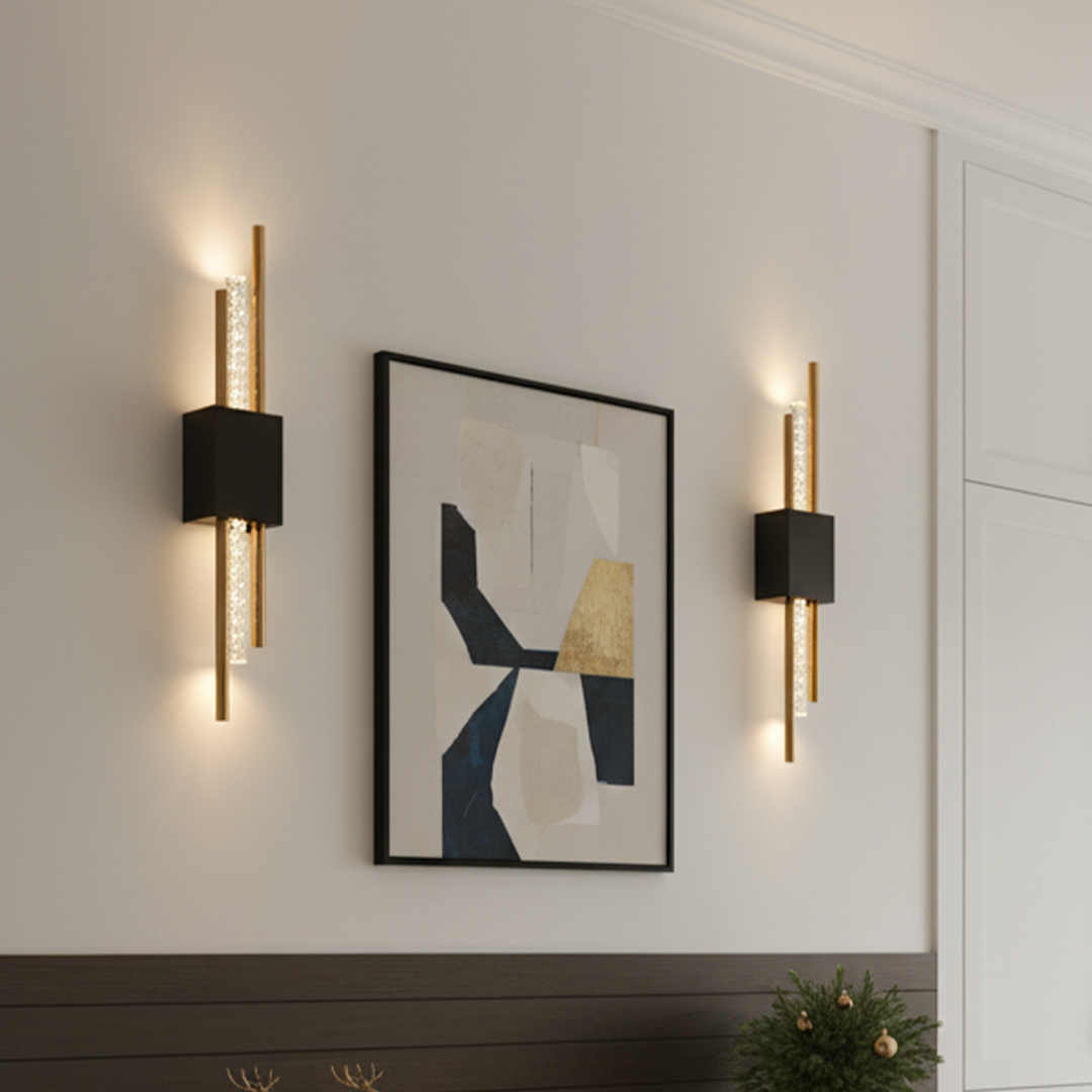 Ambio Wireless Sconce • Black / Gold