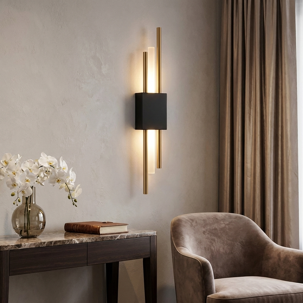 Ambio Wireless Sconce • Black / Gold - Mistiva